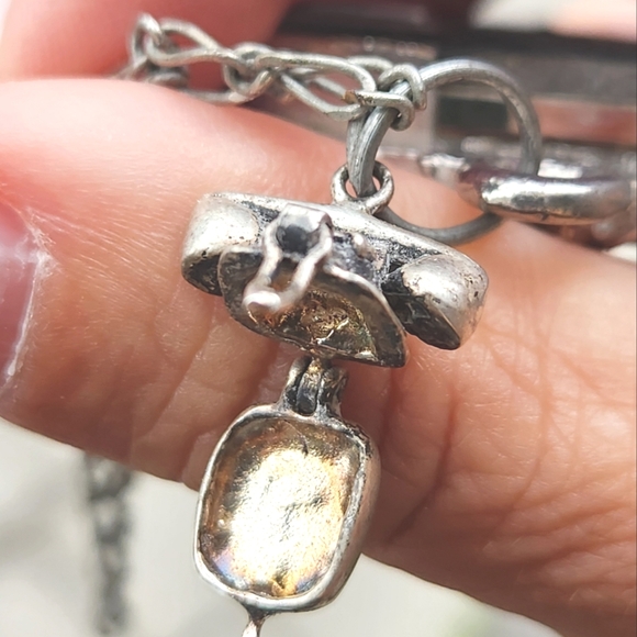 Anthropologie Enamel & Swarovski Crystal Frame Ornament w/SS Telephone Charm - Picture 4 of 7